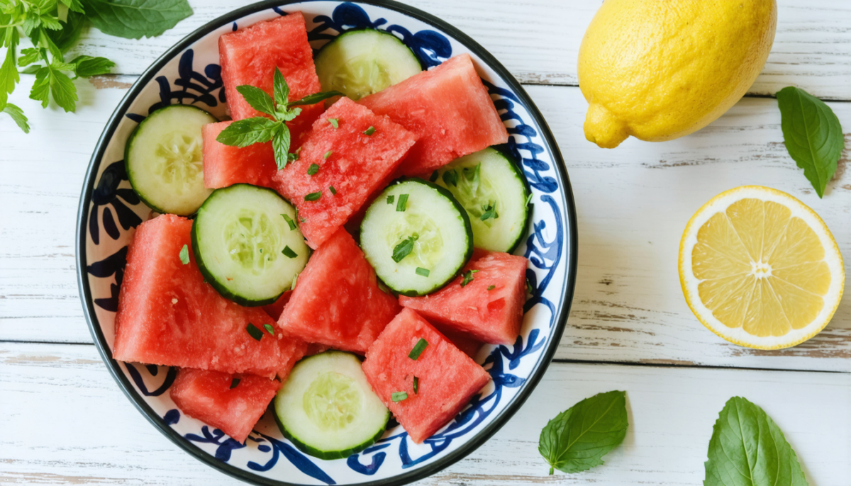 découvrez la salade concombre-pastèque, une recette rafraîchissante et légère, parfaite pour l'été. facile à préparer, saine et pleine de saveurs, elle deviendra votre incontournable pour des repas frais et gourmands.