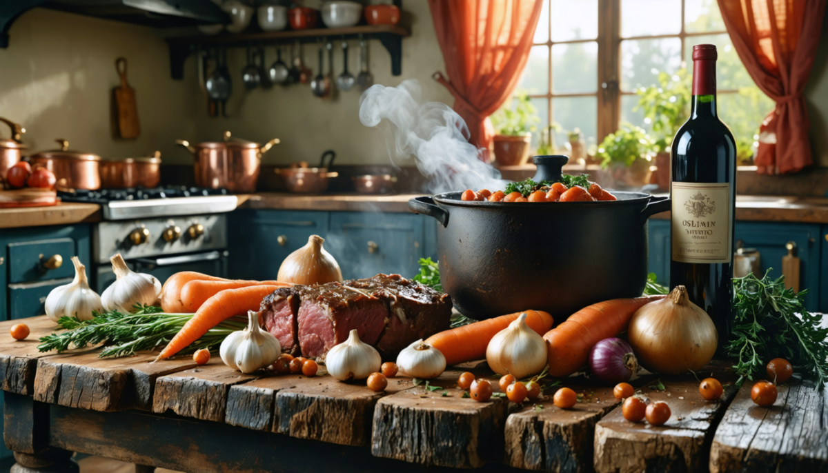 découvrez la recette authentique du véritable boeuf bourguignon de grand-mère, un plat traditionnel français riche en saveurs et en histoire.