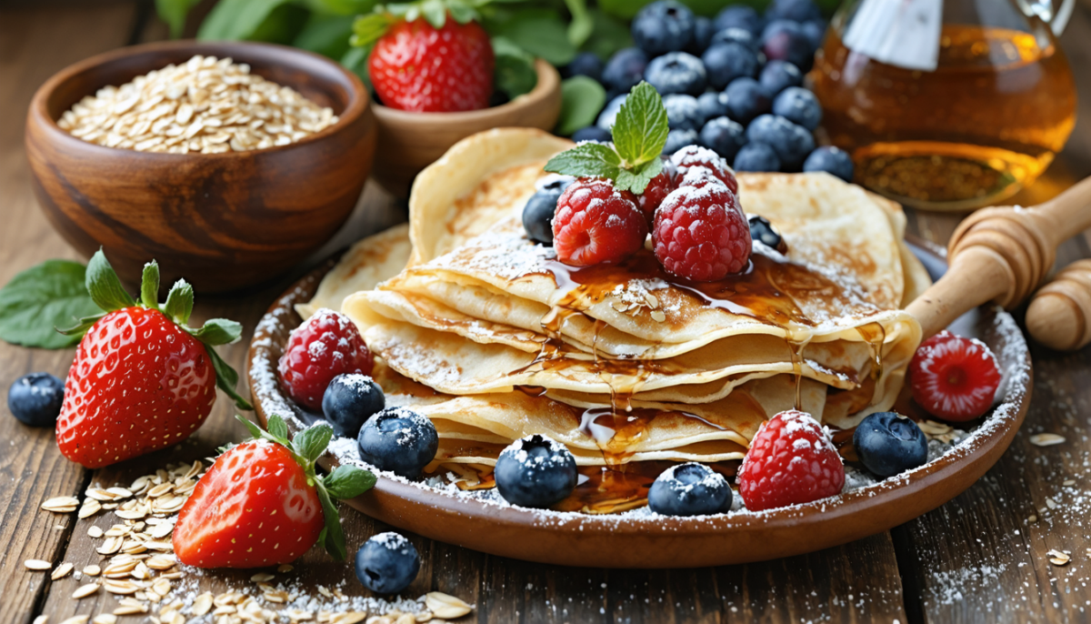 découvrez nos délicieuses crêpes légères au son d'avoine, une alternative saine et savoureuse pour un petit-déjeuner gourmand et nutritif.