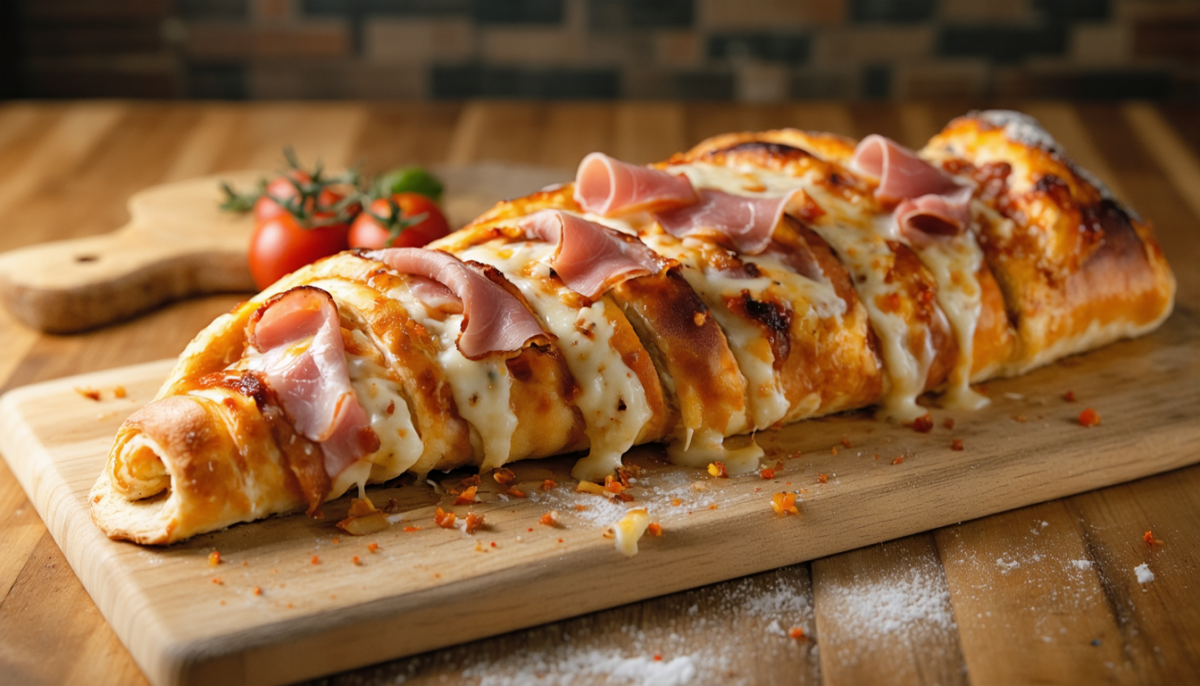 découvrez notre délicieuse recette de pizza roulée au jambon et fromage, facile à préparer et parfaite pour un moment gourmand à partager en famille ou entre amis.