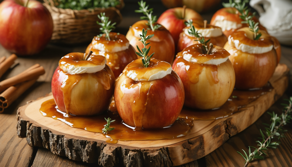 découvrez notre recette gourmande de pommes au four caramélisées au camembert, une alliance originale et savoureuse qui surprendra vos papilles.