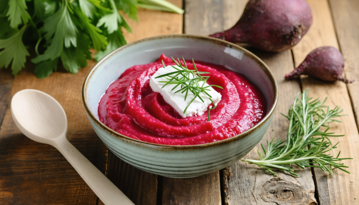 découvrez notre recette savoureuse de purée de betterave au fromage frais, un délice onctueux alliant fraîcheur et gourmandise pour vos repas.