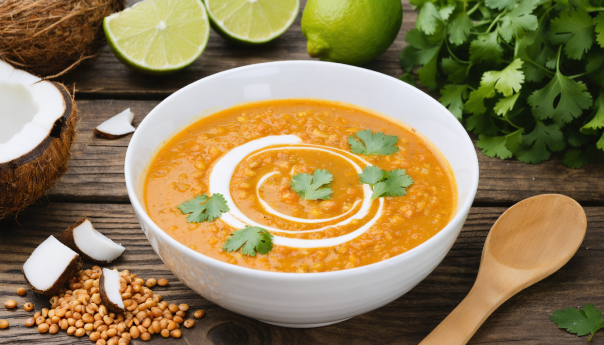 découvrez une recette simple et rapide pour préparer une délicieuse soupe onctueuse de lentilles corail au lait de coco, parfaite pour un repas réconfortant et savoureux.