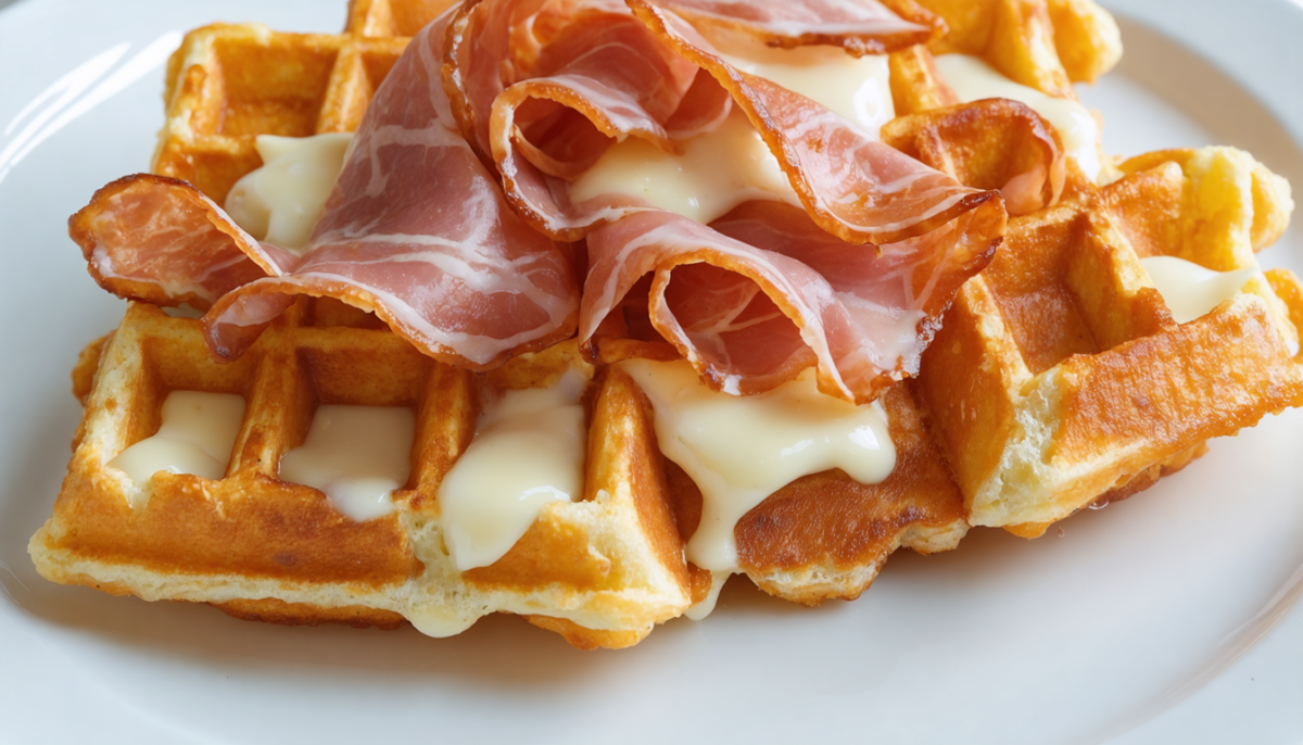 savourez des croques gourmands et légers avec nos gaufres croustillantes, garnies de jambon maigre et d'emmental allégé, pour un repas délicieux et équilibré.