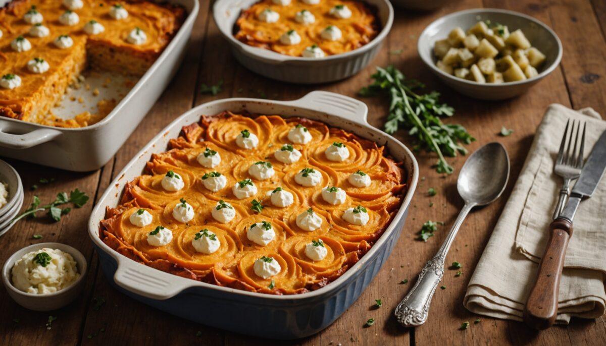 Délice Crémeux : Gratin de Patates Douces au Fromage Frais, une Recette Gourmande à Découvrir