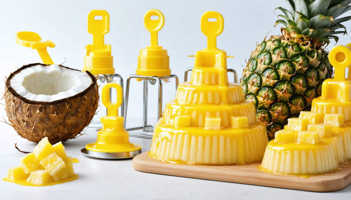 savourez notre flan aérien à l'ananas et noix de coco, un délice tropical alliant douceur et fraîcheur pour un dessert exotique et léger.