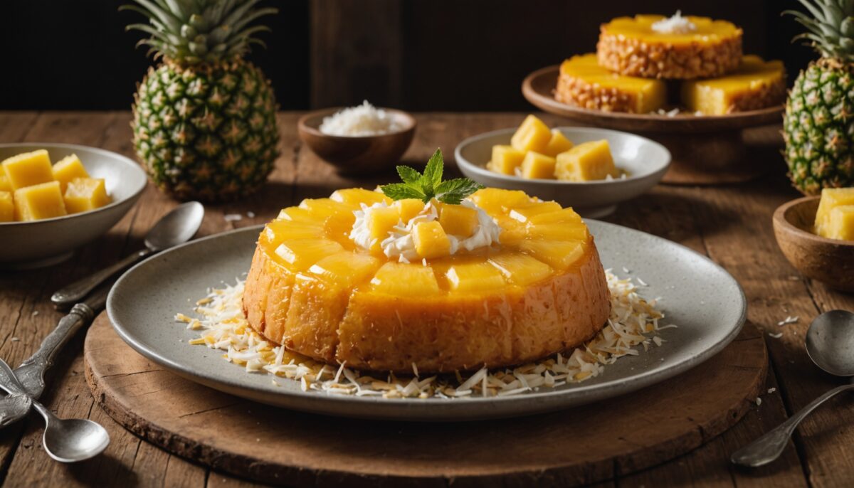 Délice tropical : Flan aérien à l'ananas et noix de coco