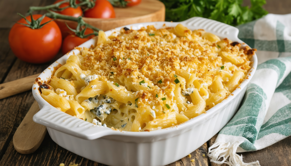 découvrez le gratin de macaroni au bleu, une recette simple et gourmande alliant douceur crémeuse et saveurs fromagères prononcées. parfait pour un repas réconfortant et délicieux.