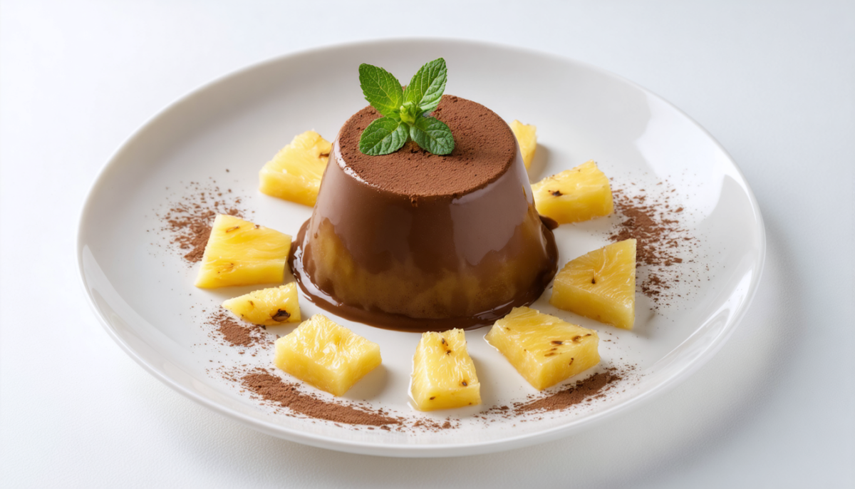 découvrez la mousse aérienne au chocolat et ananas signée croq’kilos, un délice léger alliant gourmandise et fraîcheur pour un dessert irrésistible.