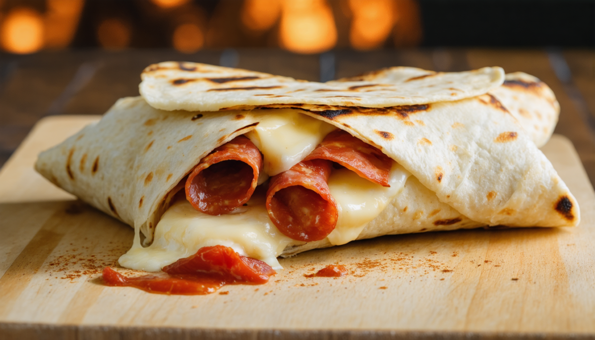 apprenez à préparer un délicieux wrap fondant au brie et chorizo, une recette gourmande facile et rapide pour un repas savoureux.