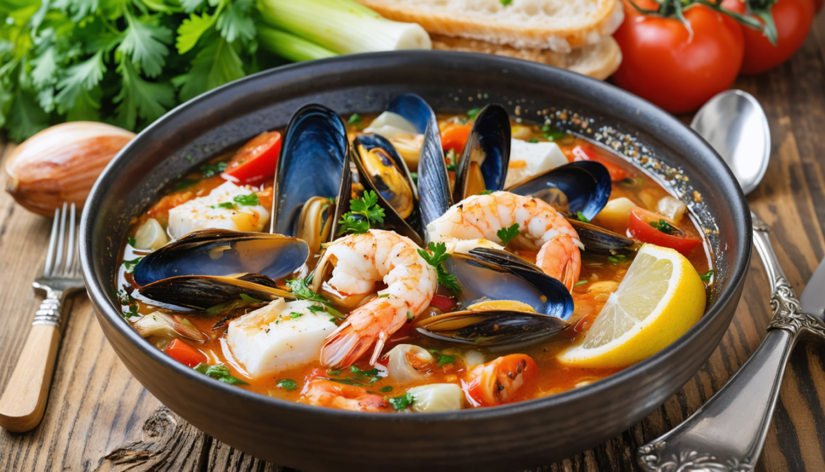 découvrez notre recette de bouillabaisse légère, un plat méditerranéen savoureux et équilibré qui invite au voyage gustatif tout en prenant soin de votre santé.