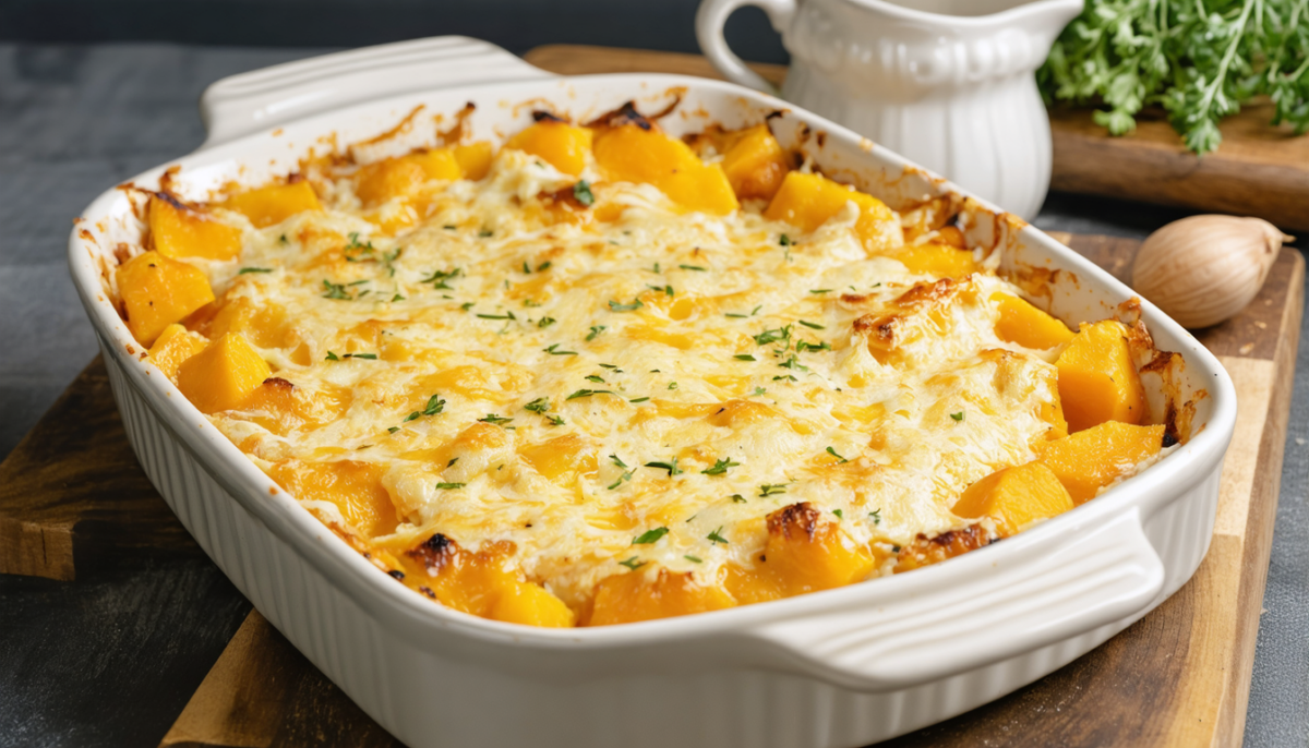 découvrez notre recette simple et gourmande de gratin de butternut au four, parfaite pour un repas savoureux et réconfortant. facile à préparer, ce plat régalera toute la famille.