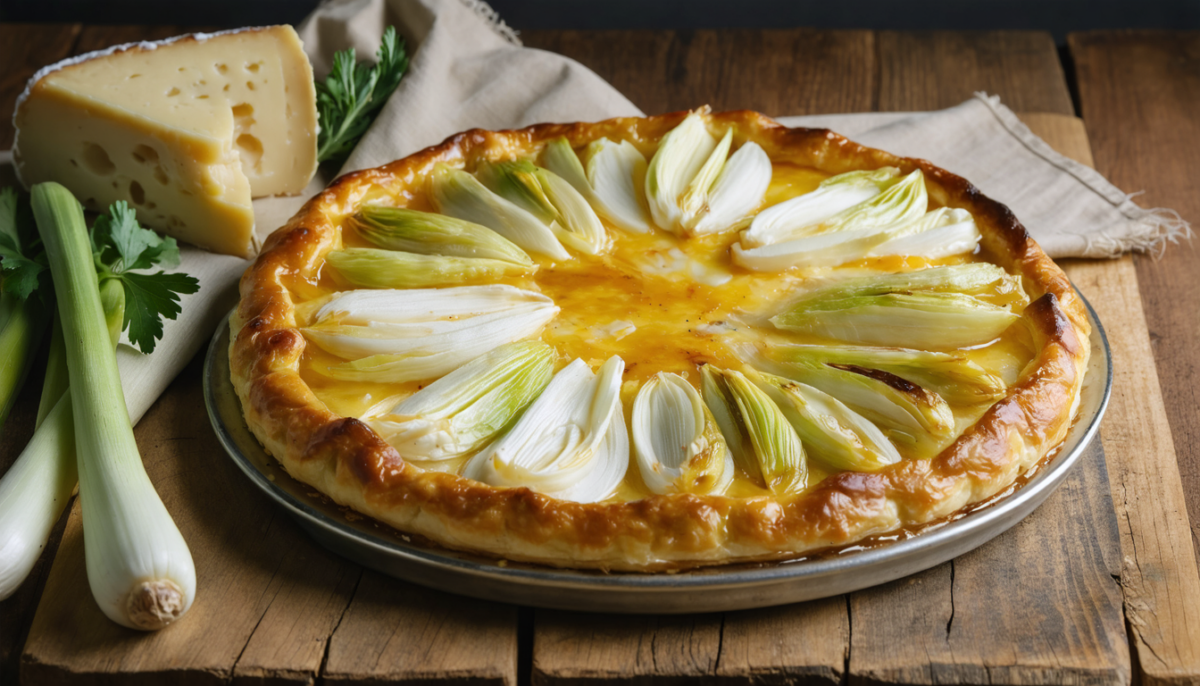 découvrez notre recette gourmande de tatin d’endives au camembert, alliant saveurs fondantes et douceur pour un plat délicieux et facile à réaliser.
