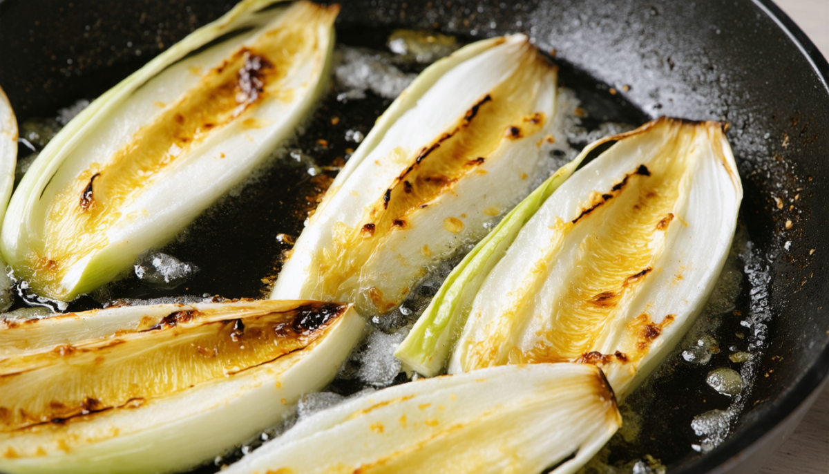 découvrez notre recette gourmande de tatin d’endives au camembert, une délicieuse alliance de saveurs parfaites pour un repas réconfortant et raffiné.
