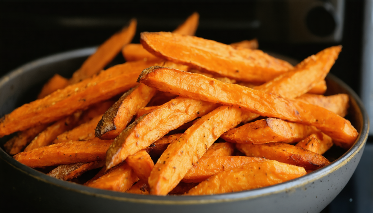 découvrez notre recette facile et gourmande de frites de patates douces croustillantes au four, parfaite pour un encas sain et savoureux.