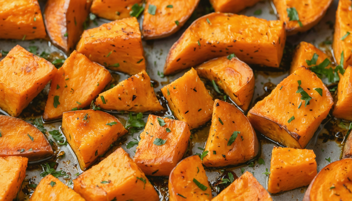découvrez notre recette simple et savoureuse de patates douces rôties au four, parfaites pour un repas gourmand et healthy.