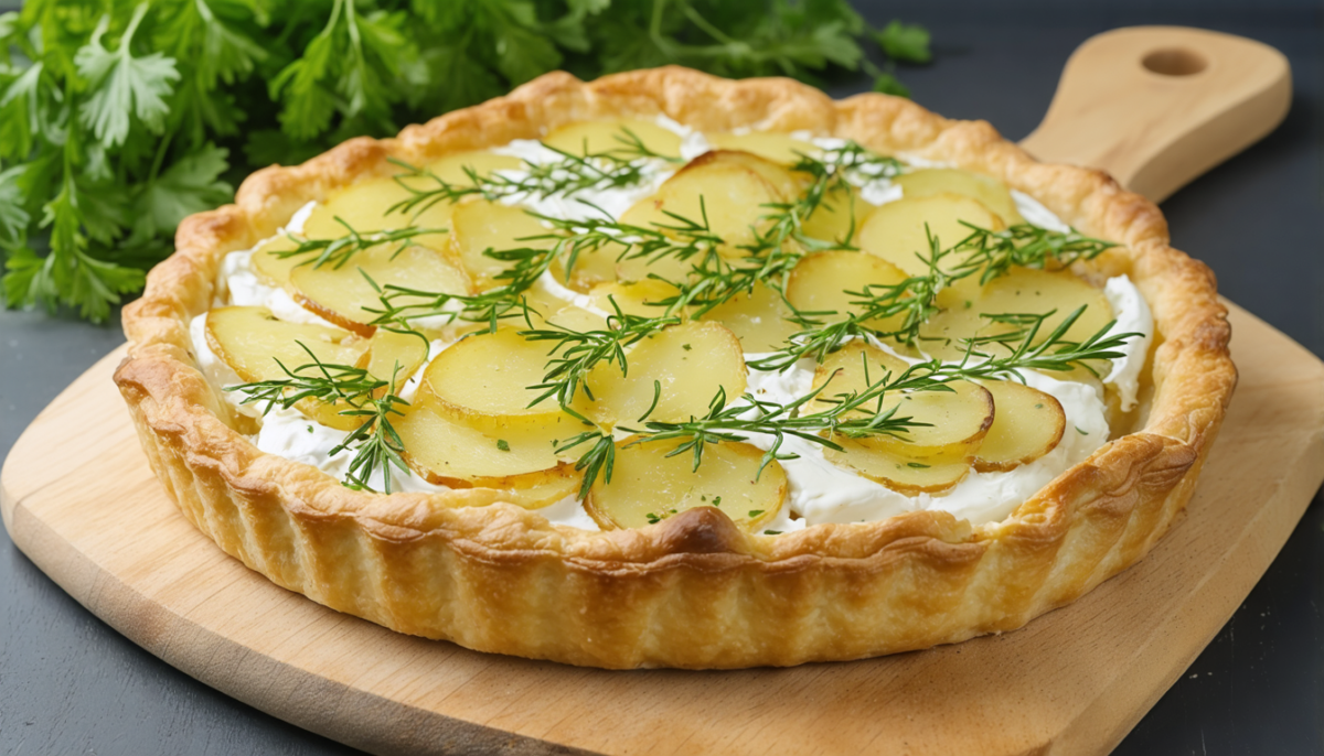 découvrez la tarte fondante aux pommes de terre et camembert, une recette rustique et gourmande qui allie douceur et saveurs authentiques pour un repas réconfortant.