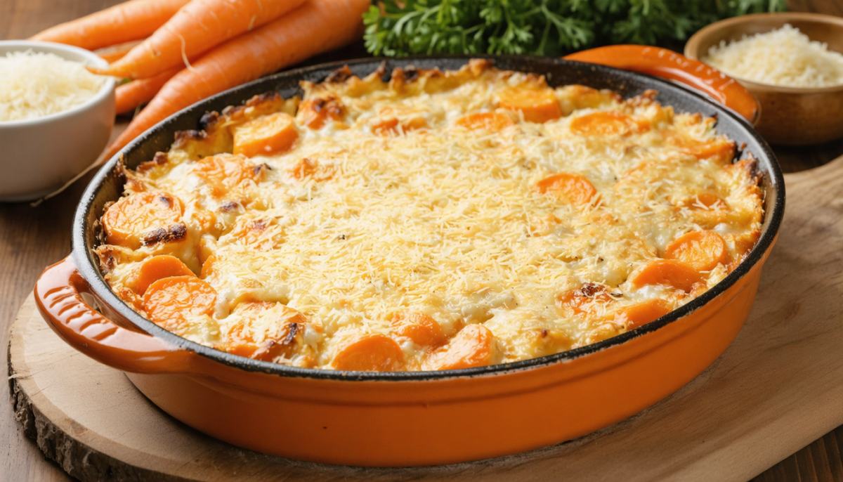 savourez notre recette facile et gourmande de gratin de carottes au parmesan, un plat délicieux qui ravira toute la famille en toute simplicité.
