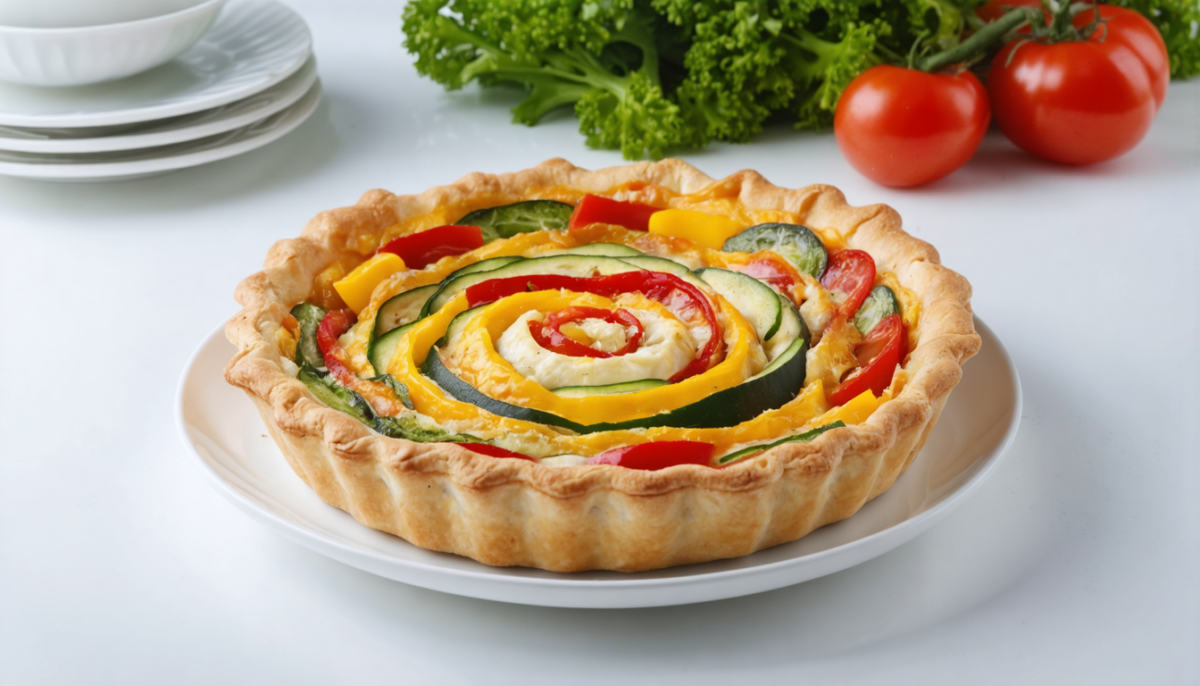 découvrez notre quiche légère en spirales, une recette végétarienne savoureuse et saine, parfaite pour un repas gourmand et équilibré.