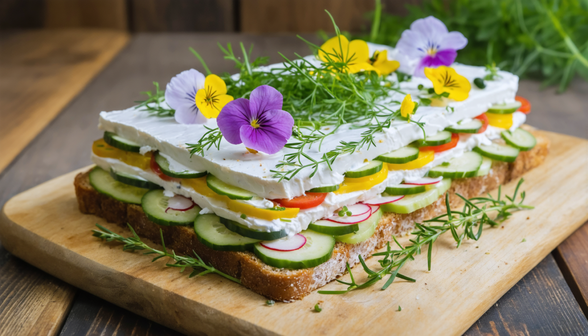 savourez l'originalité avec notre recette de sandwich cake au chèvre, une gourmandise délicieuse et surprenante à découvrir absolument.