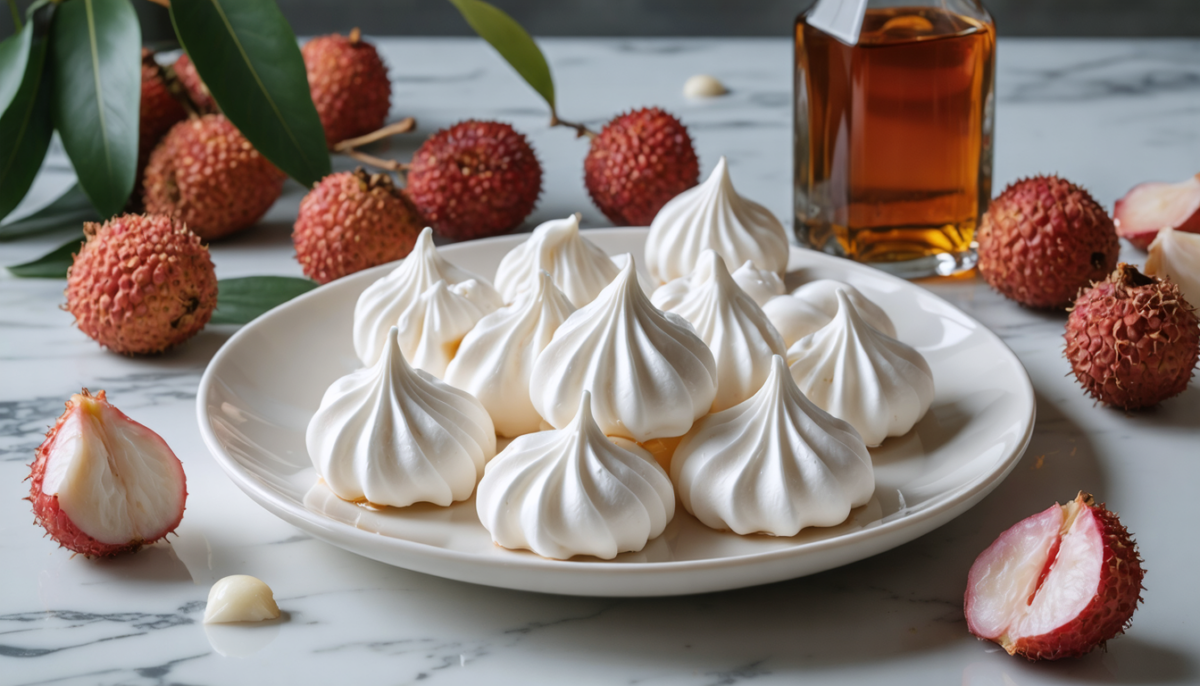 découvrez la recette légère et savoureuse de meringues aériennes parfumées au sirop de litchi, parfaites pour une gourmandise raffinée et facile à réaliser.