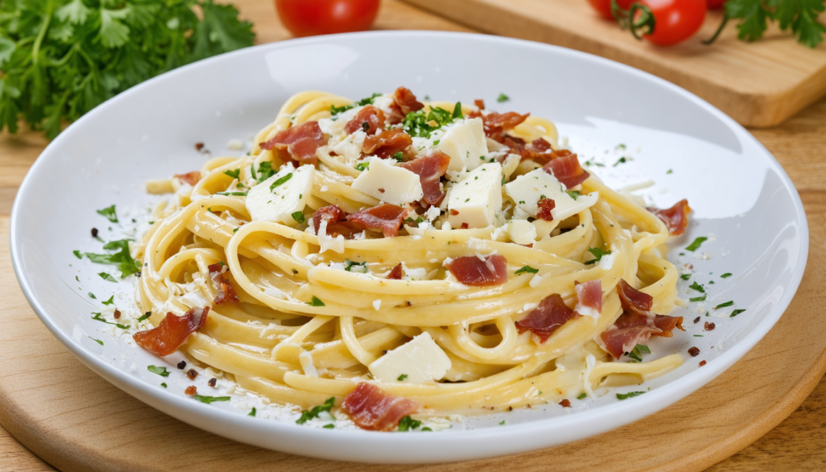 découvrez notre recette de spaghetti carbonara au fromage frais, un plat crémeux et gourmand qui revisite la tradition italienne avec une touche fraîche et onctueuse.