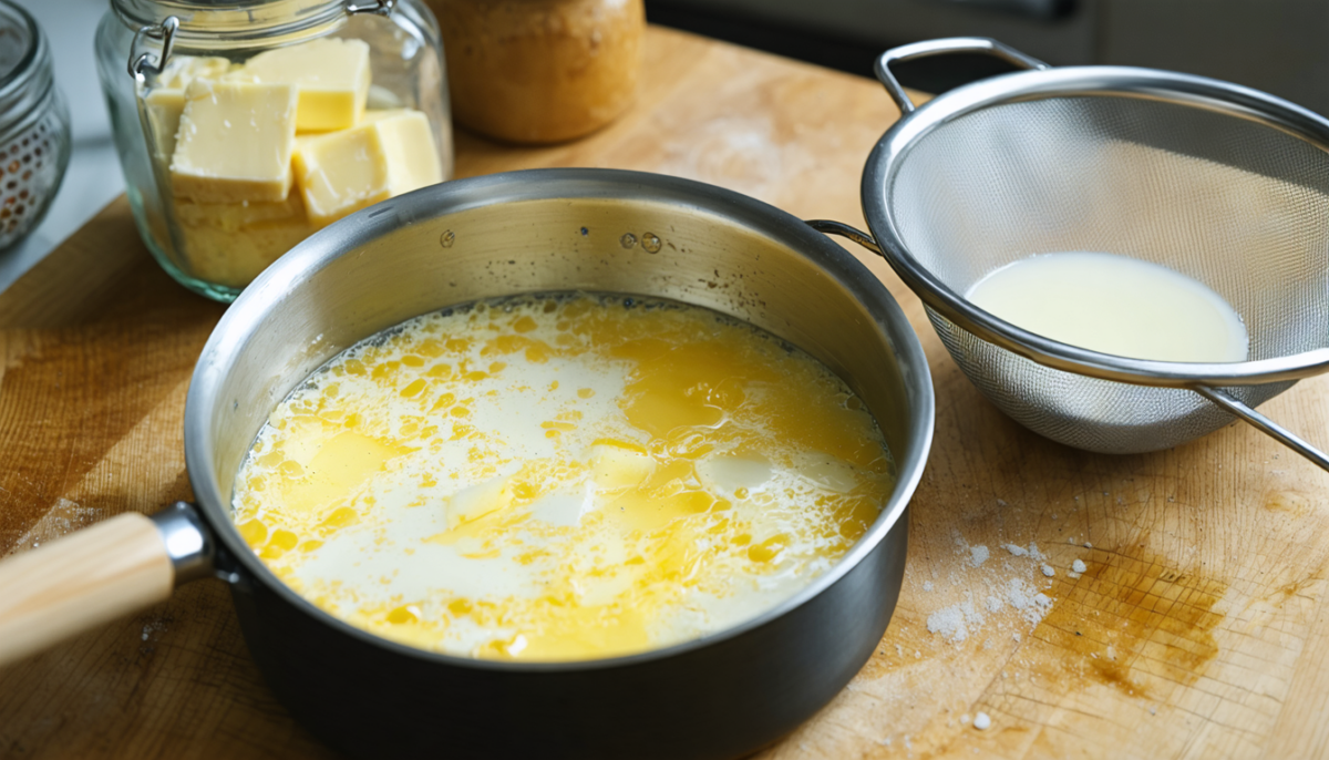 apprenez à préparer un beurre clarifié maison parfait grâce à notre guide facile et pratique. découvrez toutes les étapes simples pour réussir ce classique de la cuisine.