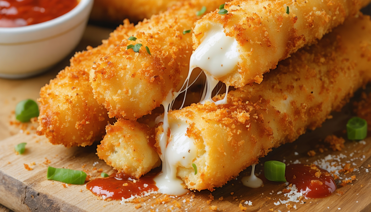 découvrez notre recette gourmande de mozzarella sticks : un cœur fondant de mozzarella et une croûte croustillante, parfaits pour régaler vos papilles à chaque bouchée.