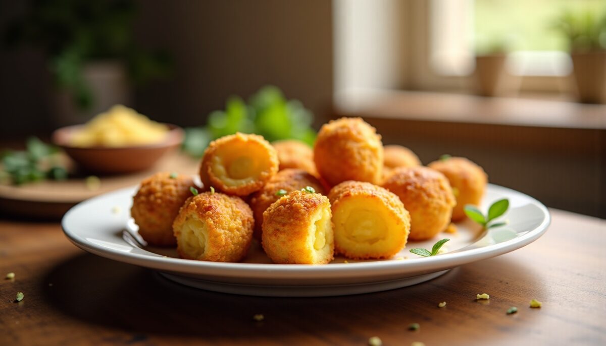 Délicieuses croquettes de pommes de terre fondantes au fromage à raclette