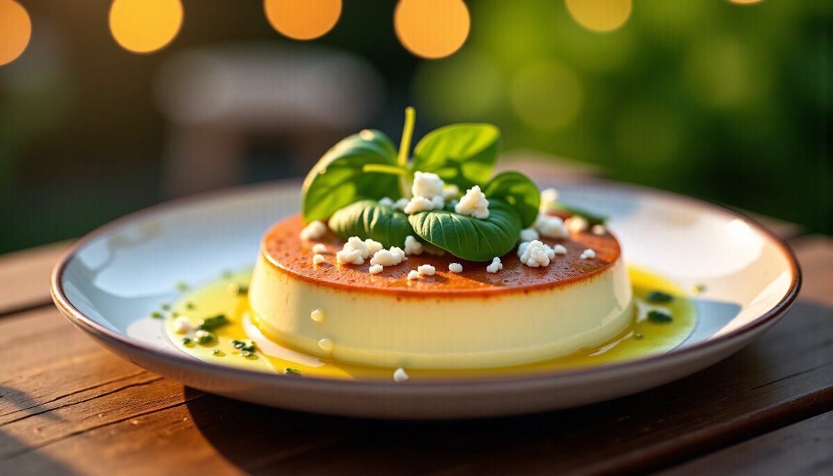 Flan léger à la roquette et feta : une recette fraîche et gourmande à découvrir