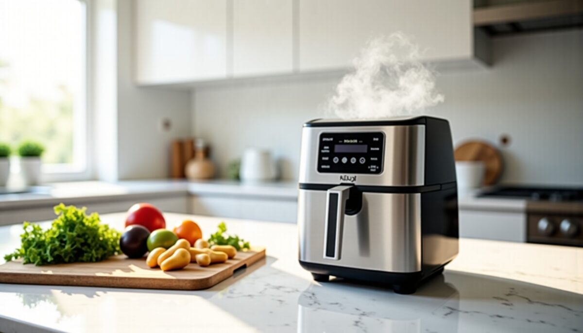 Découvrez la friteuse sans huile compacte Ninja CRISPi 1700W : performance et praticité en mouvement