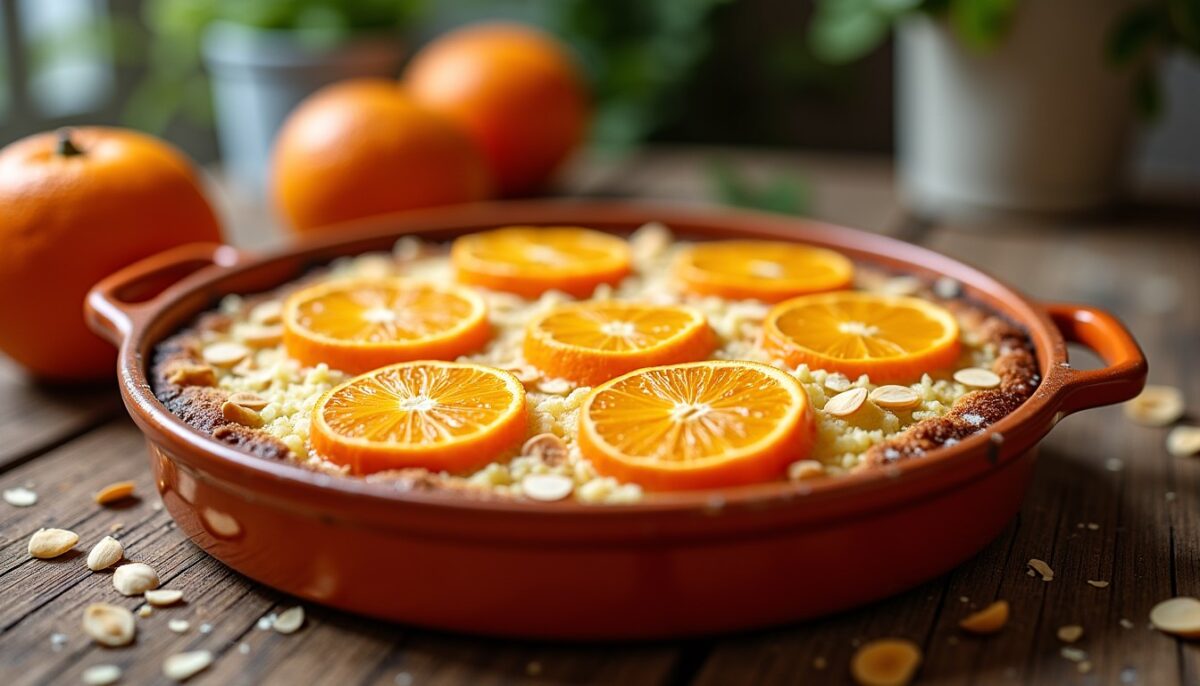 Délice léger : gratin de clémentines parfumé à la poudre d’amande