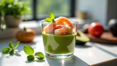 Délice en verrines : avocat, crevettes et fromage frais pour une recette irrésistible
