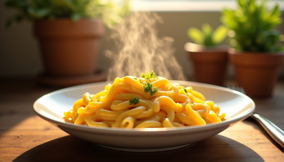 Délicieuses pâtes crémeuses au cheddar : la recette incontournable