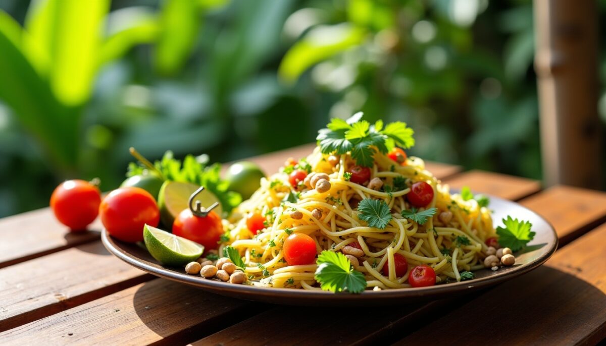 Délice frais du Laos : la salade légère de papaye verte