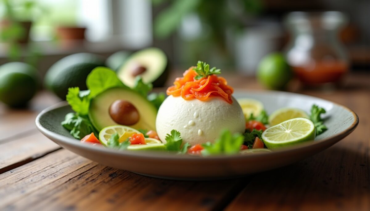 Délice Frais : Bulle de Fromage, Avocat, Citron Vert et Surimi - Une Recette Pleine de Saveurs