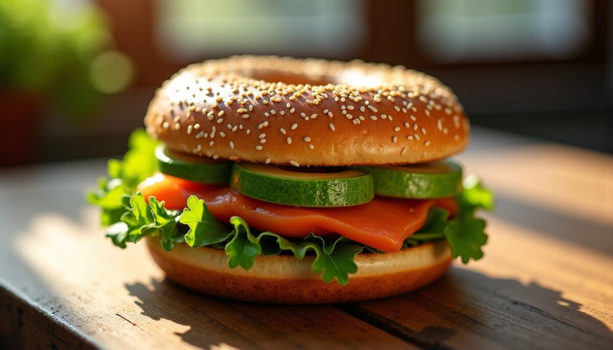 Délicieux Bagel : Saumon Fumé et Avocat Crémeux à Croquer
