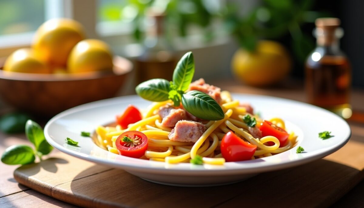 Tagliatelles légères au thon et tomates : une recette rapide et savoureuse