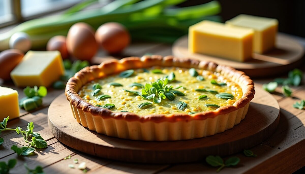 Quiche légère aux poireaux et brie : une recette gourmande et équilibrée