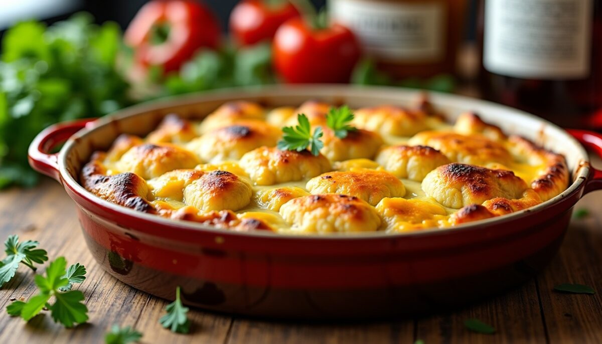Délicieux gratin léger de chou-fleur et poulet : recette saine et gourmande