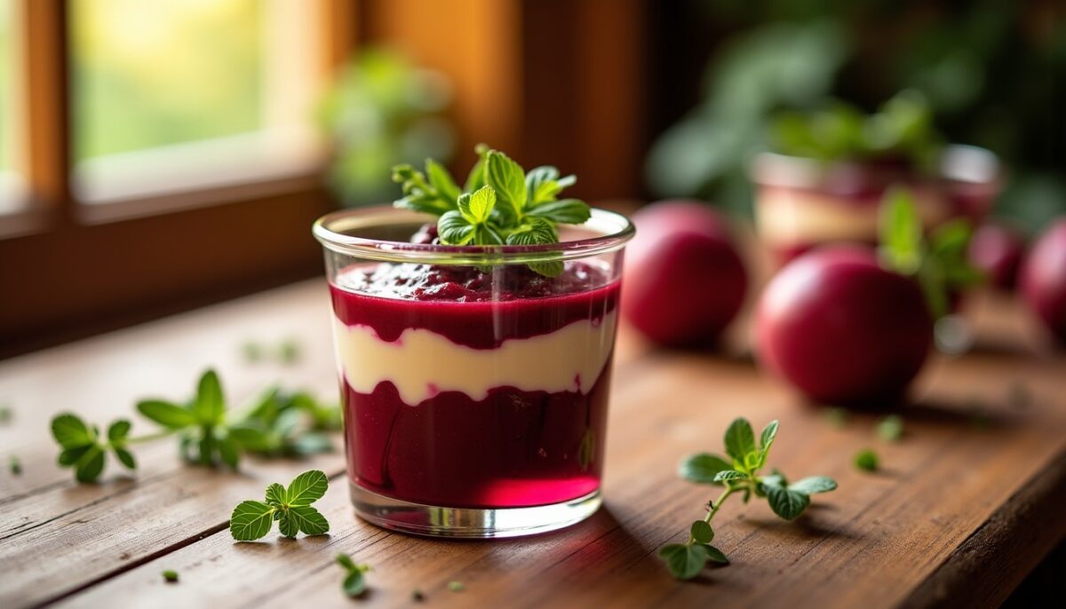 Délice en verrine : betterave fraîche et fromage onctueux pour une recette savoureuse