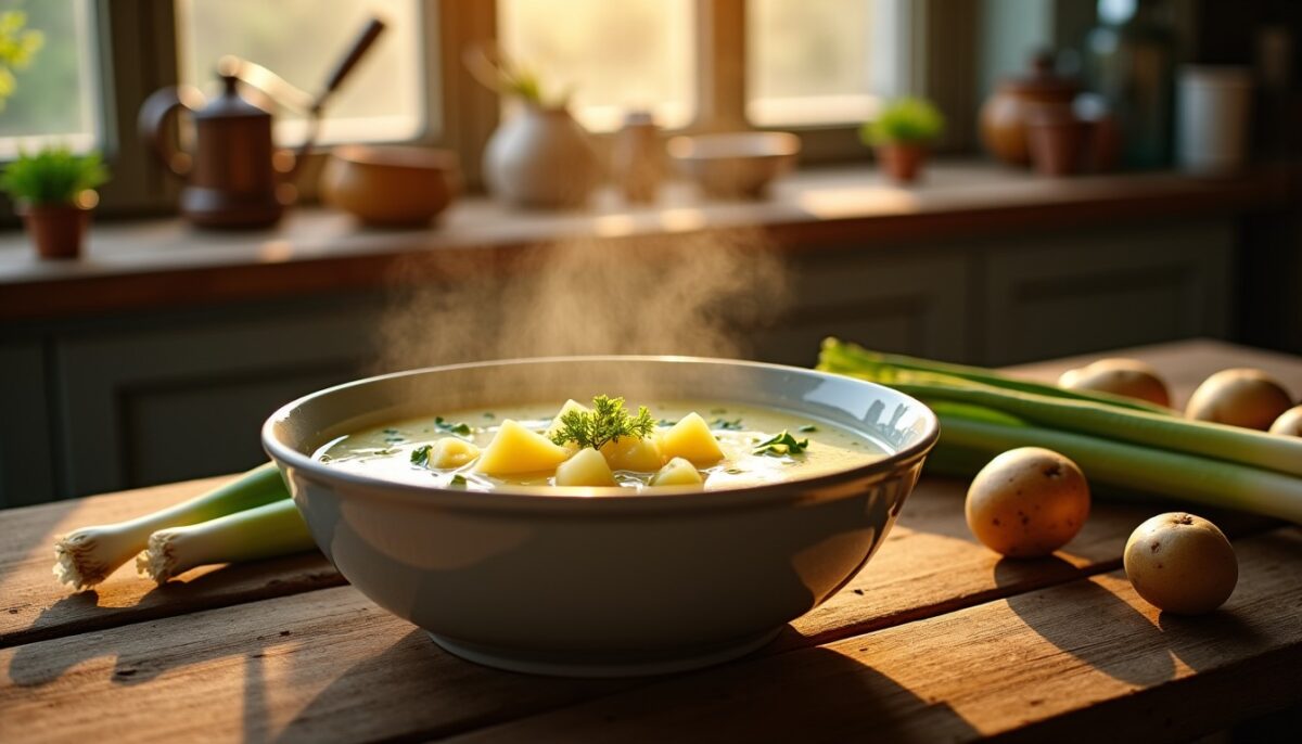 Délicieuse soupe légère aux poireaux et pommes de terre : recette simple et gourmande
