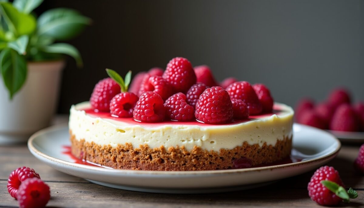 Délicieux cheesecake aux framboises fraîches et fromage frais : la recette incontournable pour les gourmands !