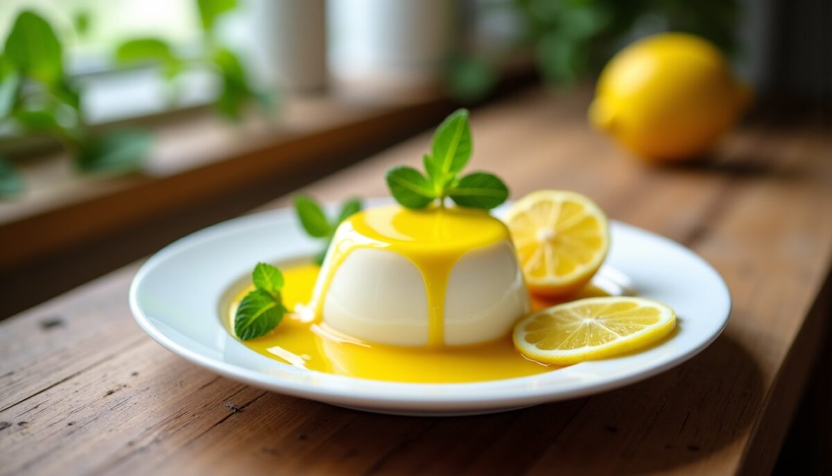 Délicieuse panna cotta au citron allégée : la recette facile à maîtriser
