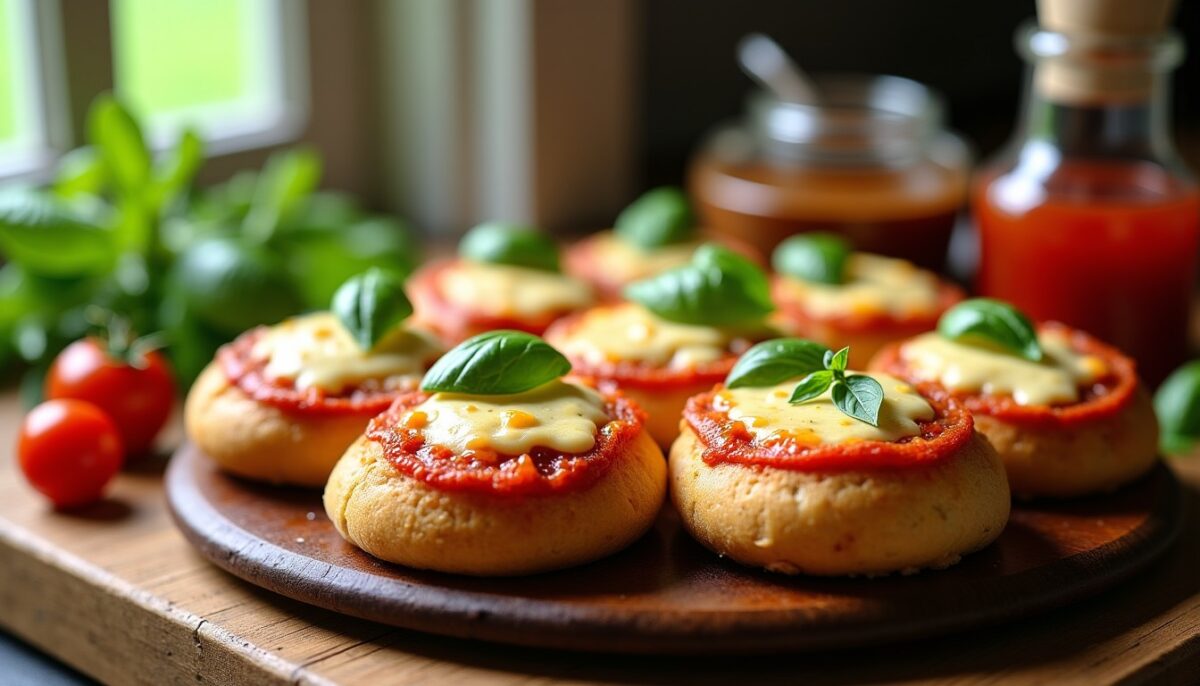 Découvrez la gourmandise des buns pizza au chèvre : une recette facile et savoureuse