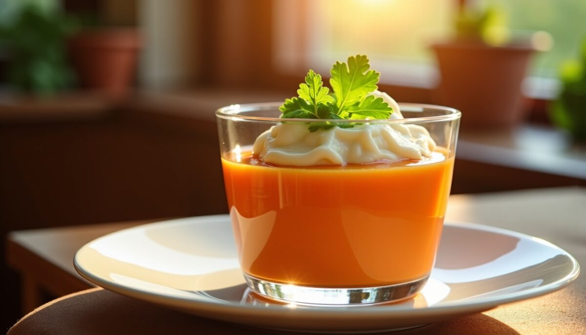 Délice en Verrines : Carottes Fondantes au Fromage Frais et Pointe de Coriandre