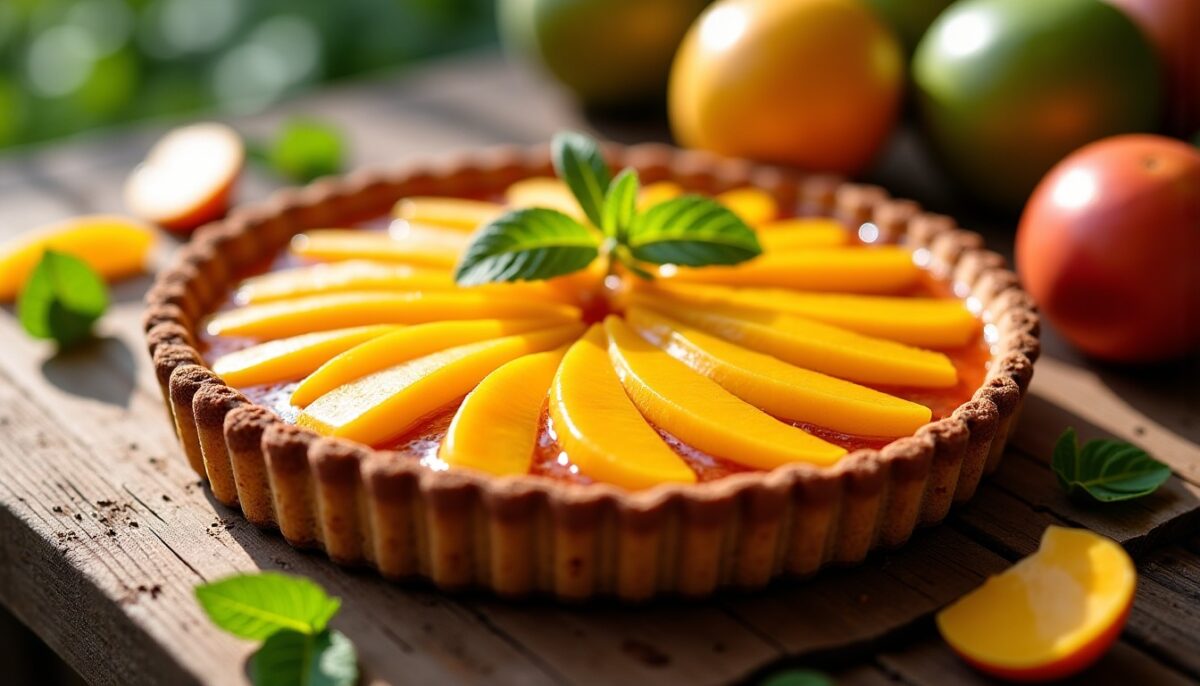 Tarte Tatin légère à la mangue : un dessert exotique à découvrir absolument