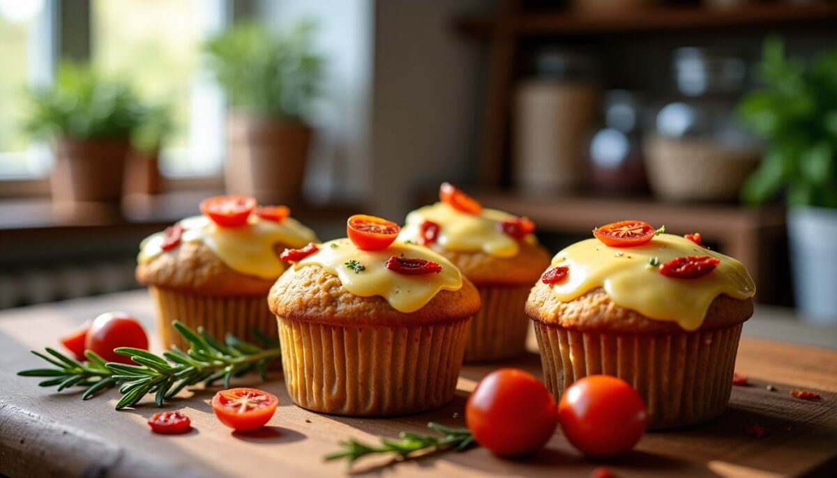 Délicieux Muffins Salés au Camembert et Tomates Séchées : Une Recette Savoureuse à Tester