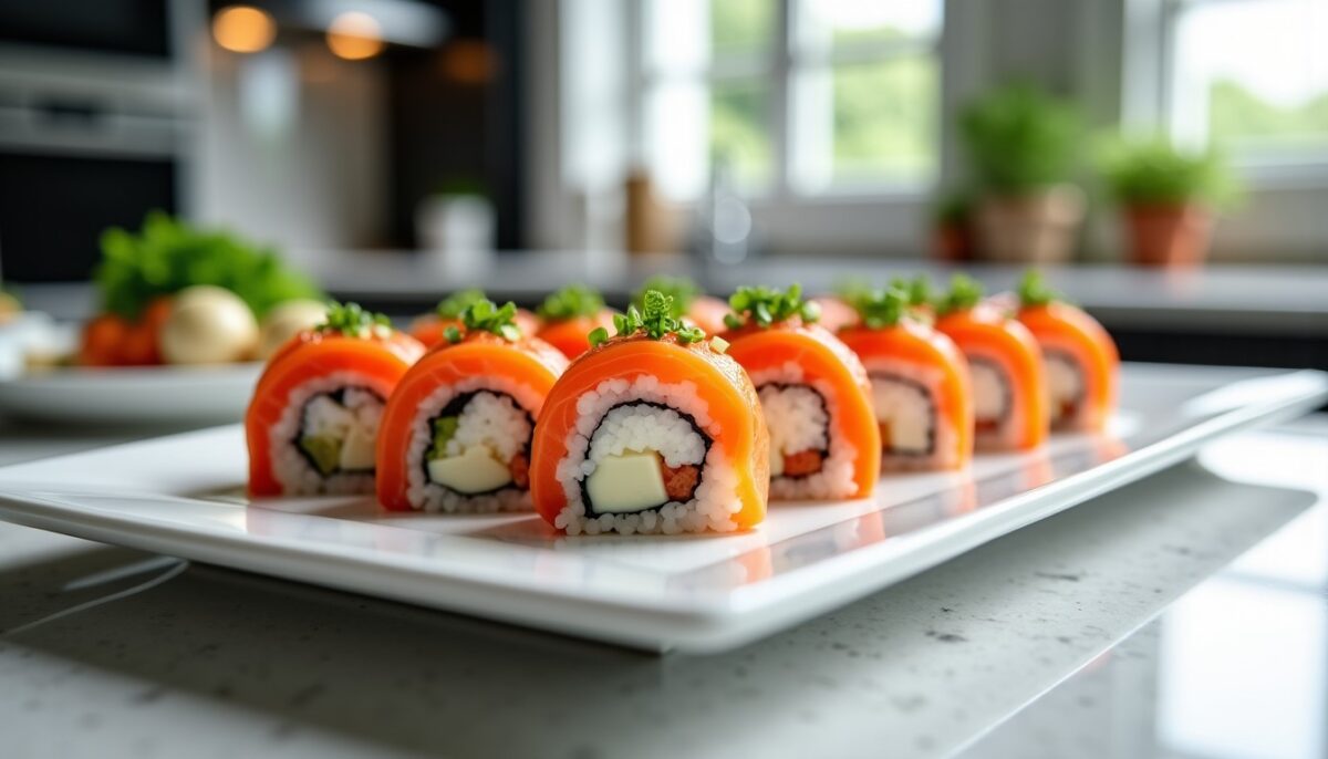 Makis gourmands au saumon fumé et fromage frais : une recette facile et savoureuse