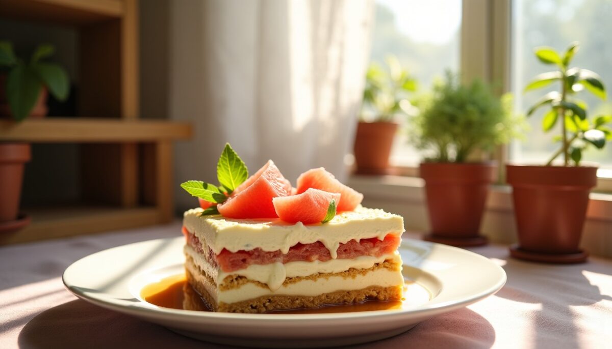 Tiramisu revisité au fromage frais et éclats de pamplemousse : une gourmandise pleine de fraîcheur